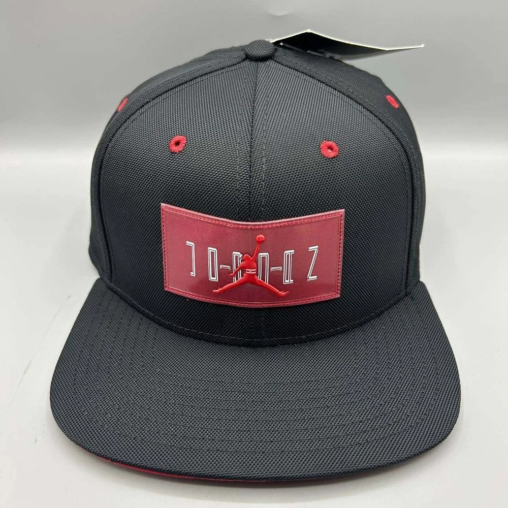 Air Jordan Hat Men Black Red Embroidered Jumpman Snap Back Cap New